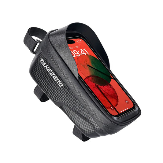 TAKEZERO A2/A3 Lenkertasche fürs Fahrrad – Robuste EVA-Hartschale, Smartphone-Halter, geeignet für MTB und Rennrad